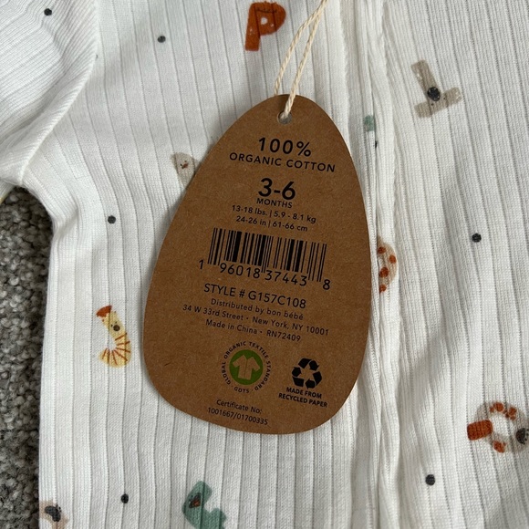 Rabbit + Bear Organic cotton sleeper 3-6 months - Picture 3 of 4